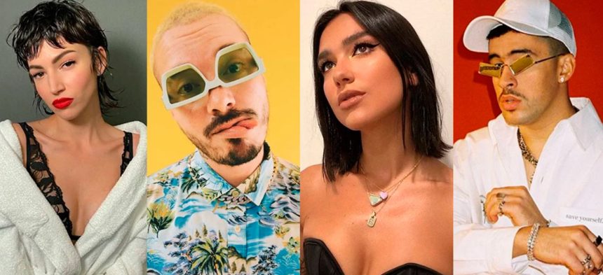 Bad Bunny, J Balvin, Dua Lipa, Úrsula Corberó, cantantes, actriz, latinos, unión, colaboración, española, España, británica, Westminster, Londres, Reino Unido, Puertorriqueño, Puerto Rico, Colombia, colombiano, lanza, lanzan, trailer, Un Día (One Day), Un Día, One Day, estrenar, video, videoclip, new single, nuevo tema, nueva canción, tema, canción, single, new, nuevo, nueva, éxito, hit, viral, redes sociales, Instagram, video, videoclip, Youtube, música, Stars World Production