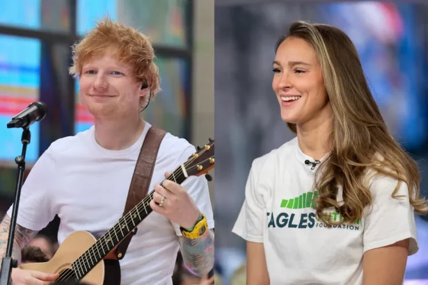 Ed Sheeran y Kylie Kelce