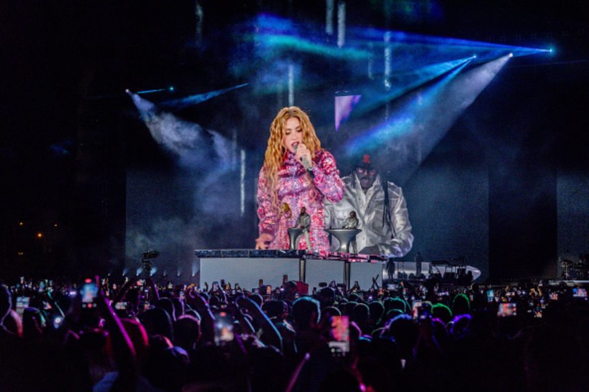Shakira durante la noche inaugural de su residencia en Madrid, el 18 de septiembre de 2026.